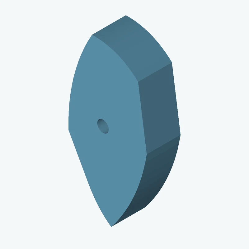 freeform sketched section (6 segments: 2 straight, 3 arcs, 1 curve), ~36.321 × 72.784 mm, extruded 15.71 mm thick — 3672