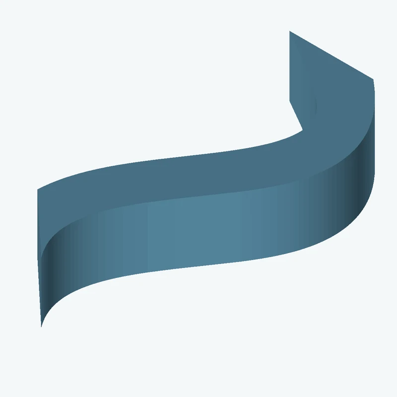18.7 × 13.5 mm rectangular section swept along a curved path, ~65 mm span — 0269