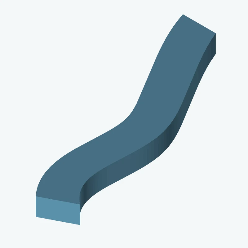 12.4 × 6.7 mm rectangular section swept along a curved path, ~84.25 mm span — 2004