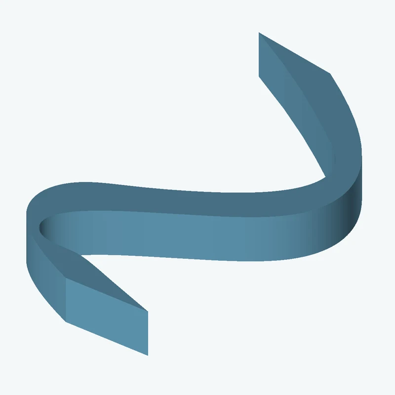 18.9 × 10.1 mm rectangular section swept along a curved path, ~80 mm span — 2028