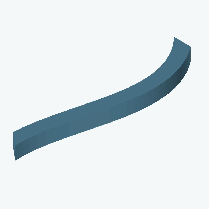 10.8 × 8.5 mm rectangular section swept along a curved path, ~110 mm span — 2257