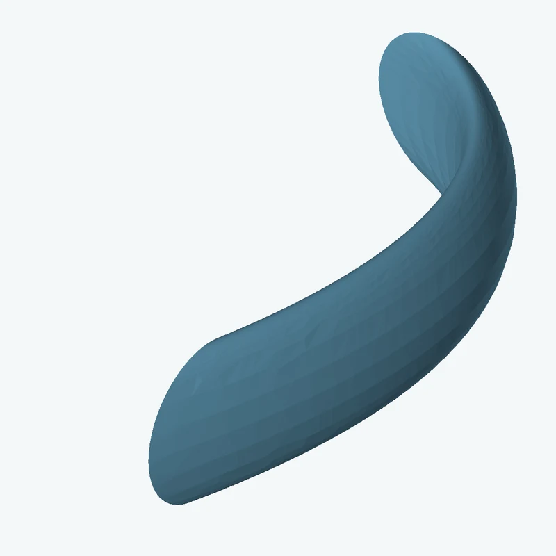 Ø13.8 mm circular section swept along a curved path, ~55 mm span — 2832