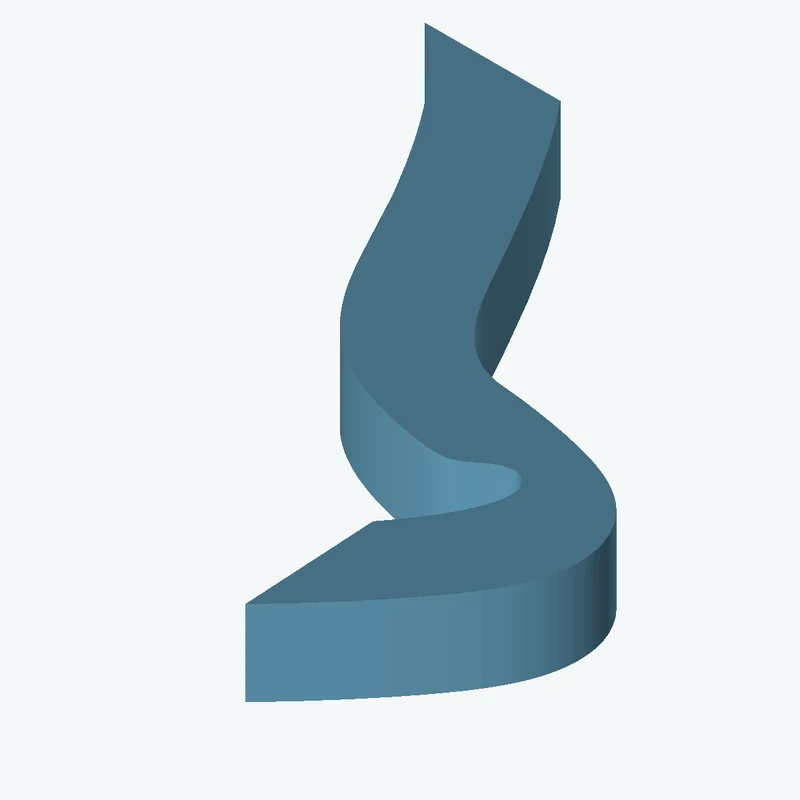 20 × 12.5 mm rectangular section swept along a curved path, ~77.31 mm span — 2928