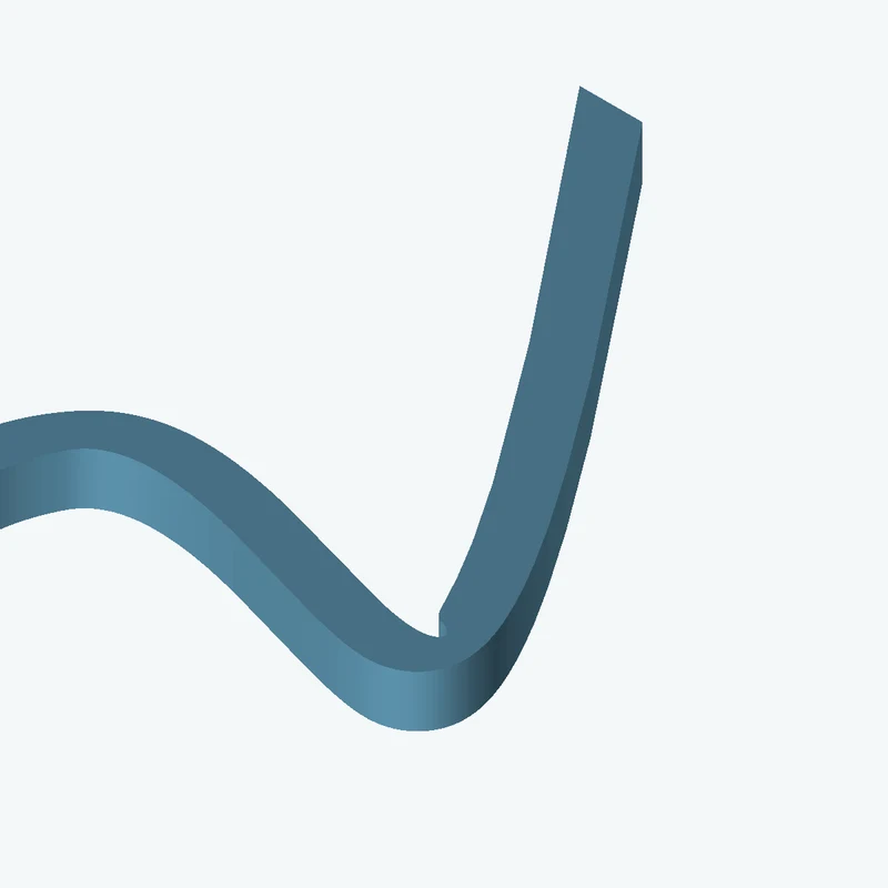 8.4 × 6.9 mm rectangular section swept along a curved path, ~93.63 mm span — 3637