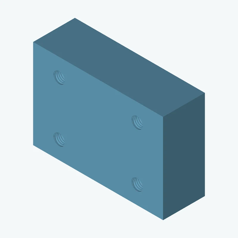 Four M5x0.8 tapped holes in a plate — 0345