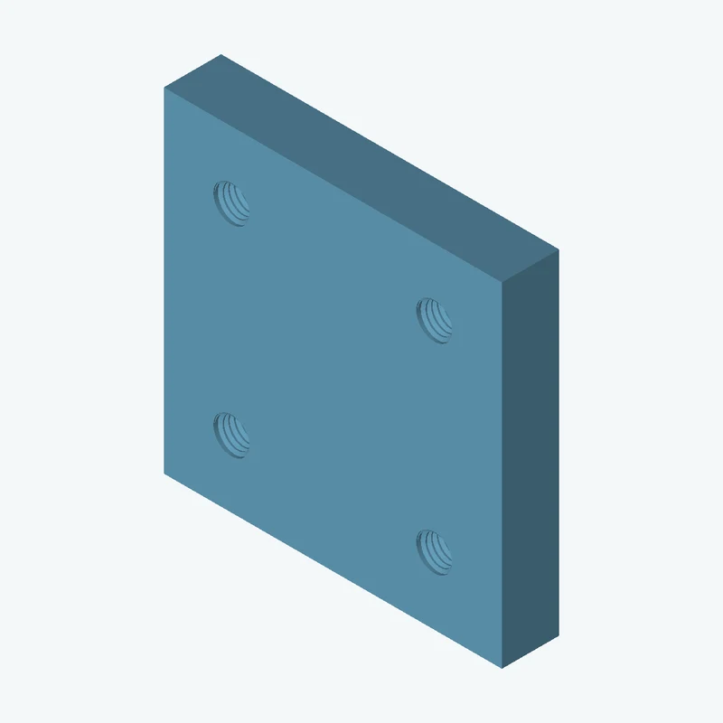 Four M8x1.25 tapped holes in a plate — 0742
