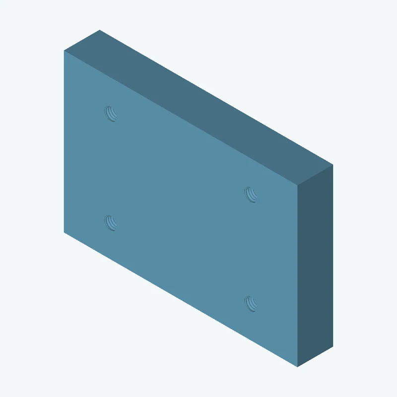 Four M4x0.7 tapped holes in a plate — 0978
