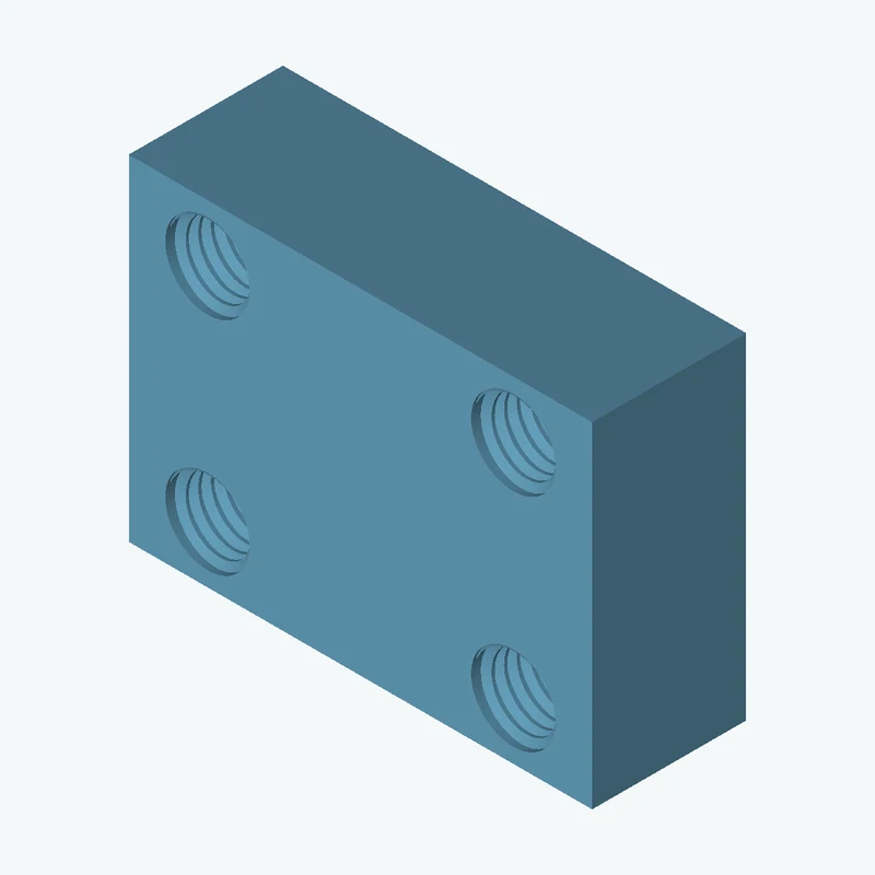 Four M10x1.5 tapped holes in a plate — 1026