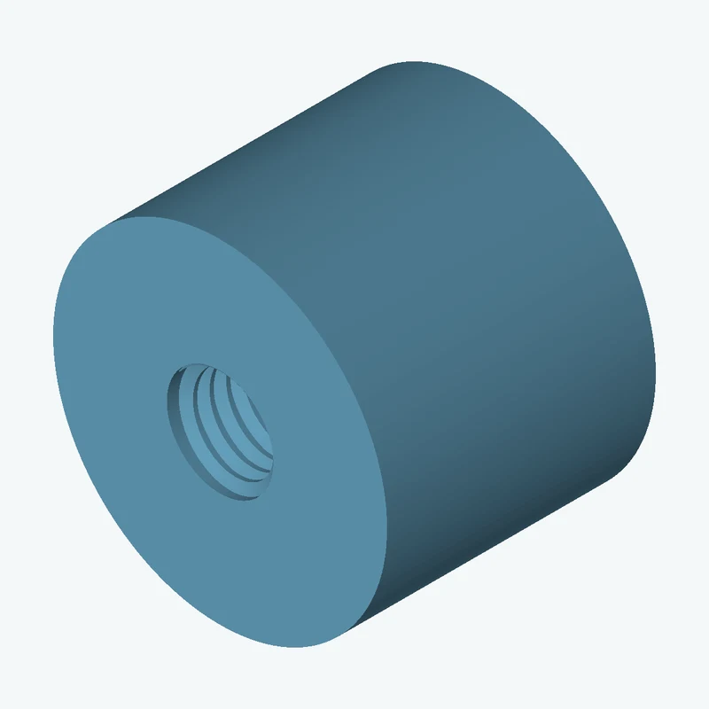One M8x1.25 tapped hole in a cylinder — 1154