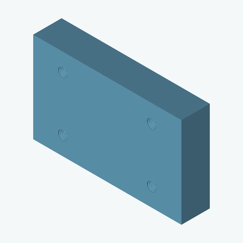 Four M5x0.8 tapped holes in a plate — 1407