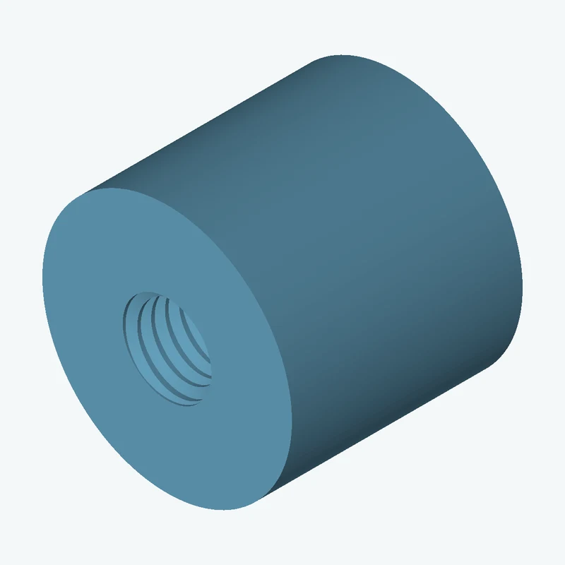 One M8x1.25 tapped hole in a cylinder — 2495