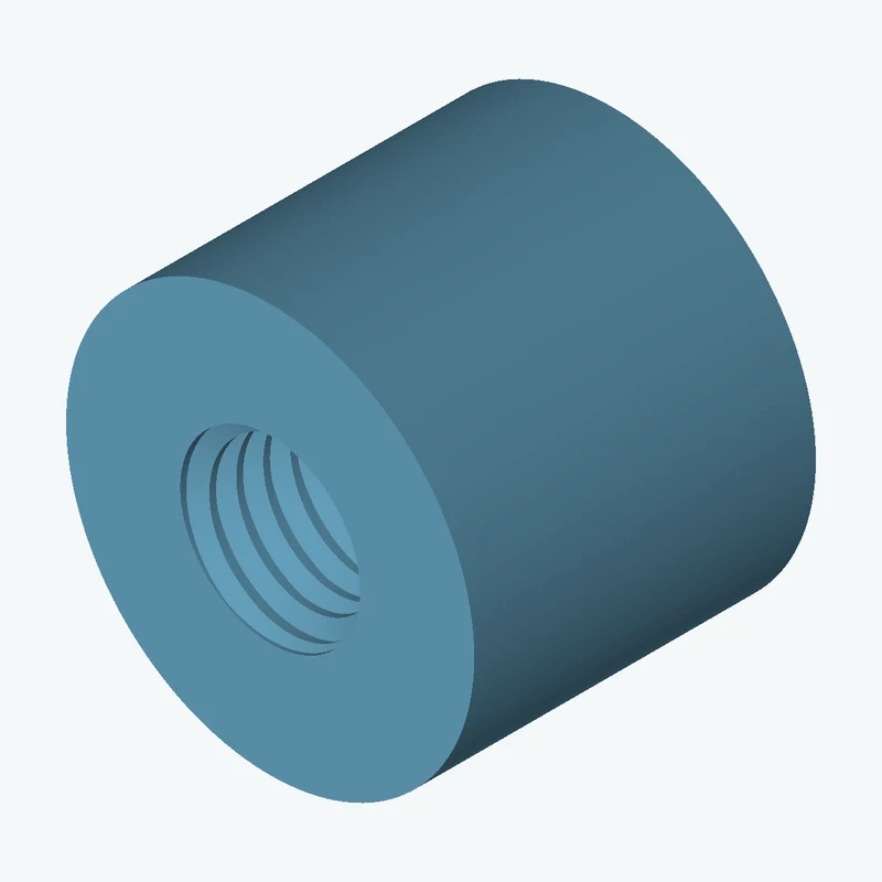 One M10x1.5 tapped hole in a cylinder — 2703
