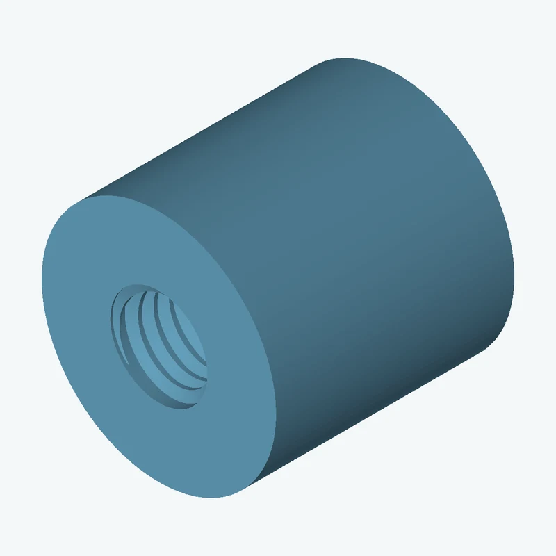 One M5x0.8 tapped hole in a cylinder — 3166