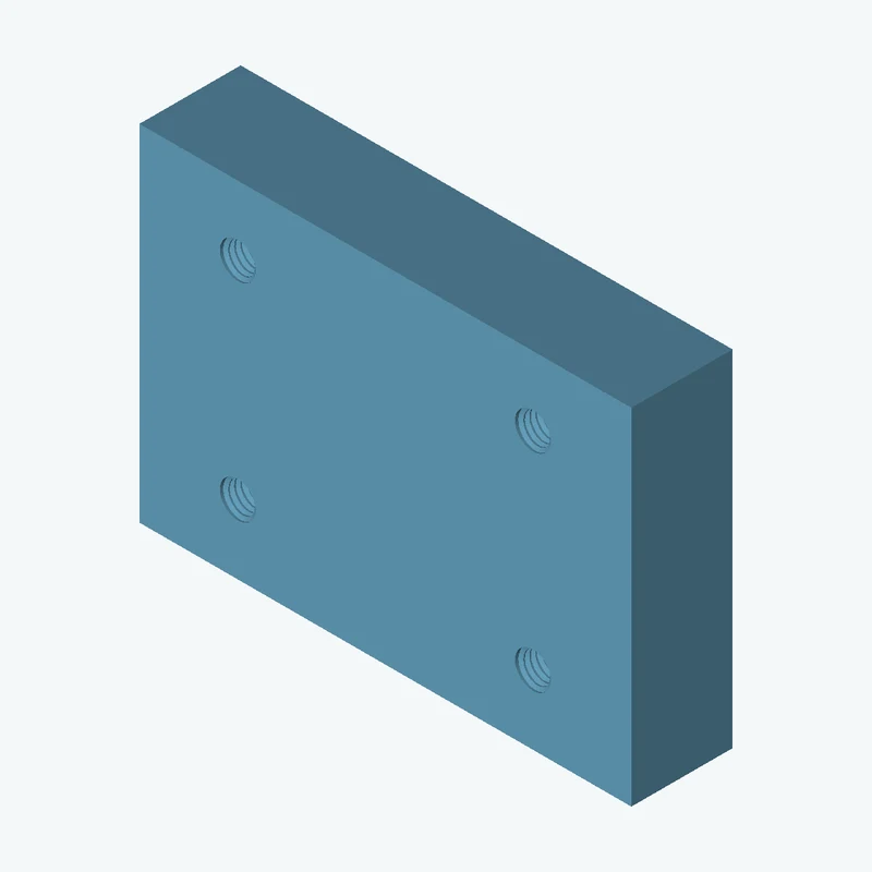 Four M6x1 tapped holes in a plate — 3339