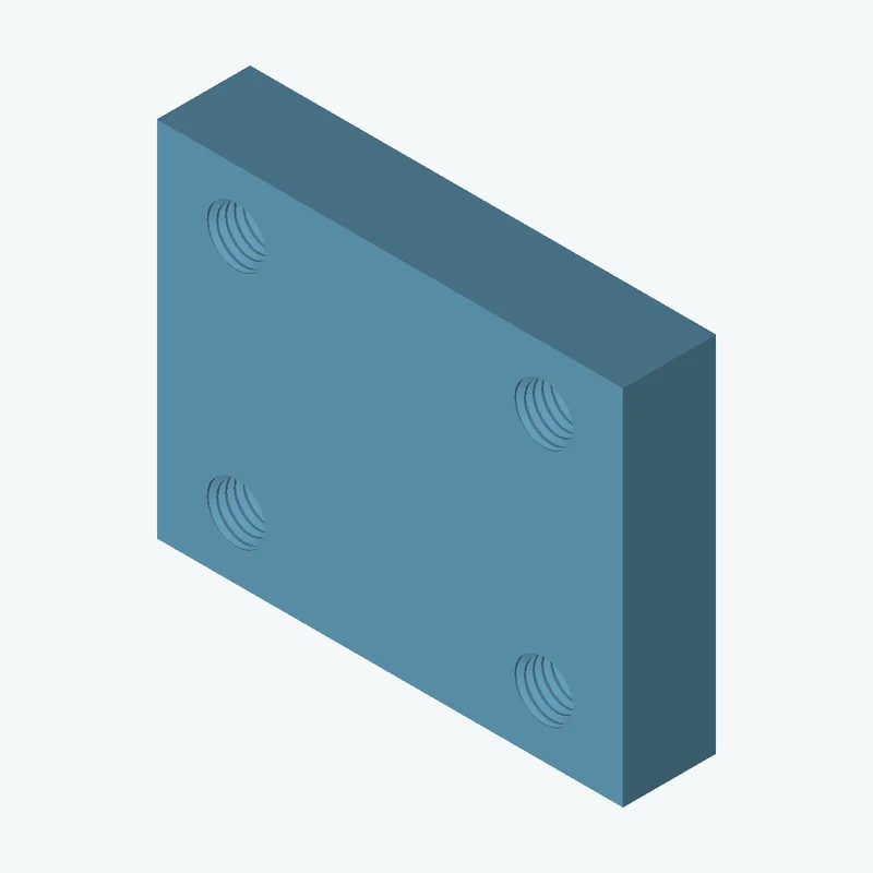 Four M10x1.5 tapped holes in a plate — 3354