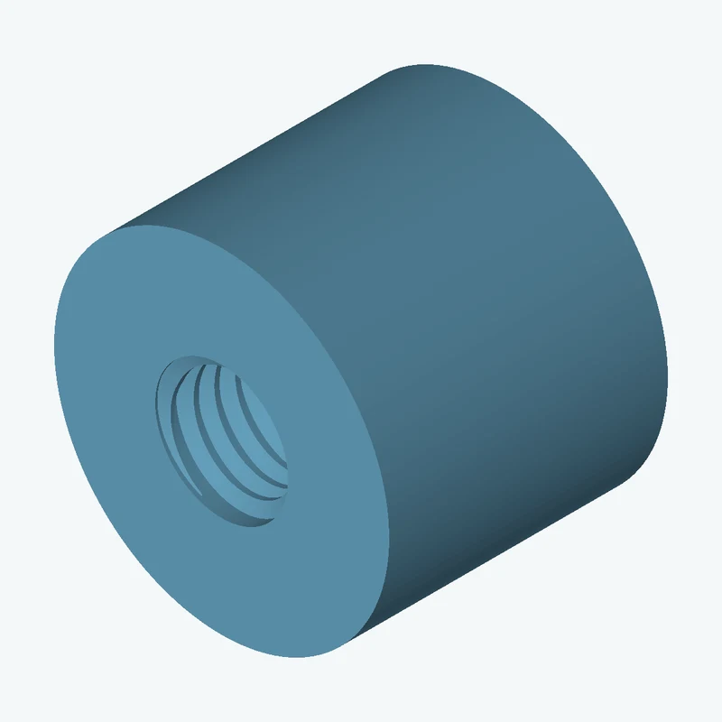 One M8x1.25 tapped hole in a cylinder — 3648