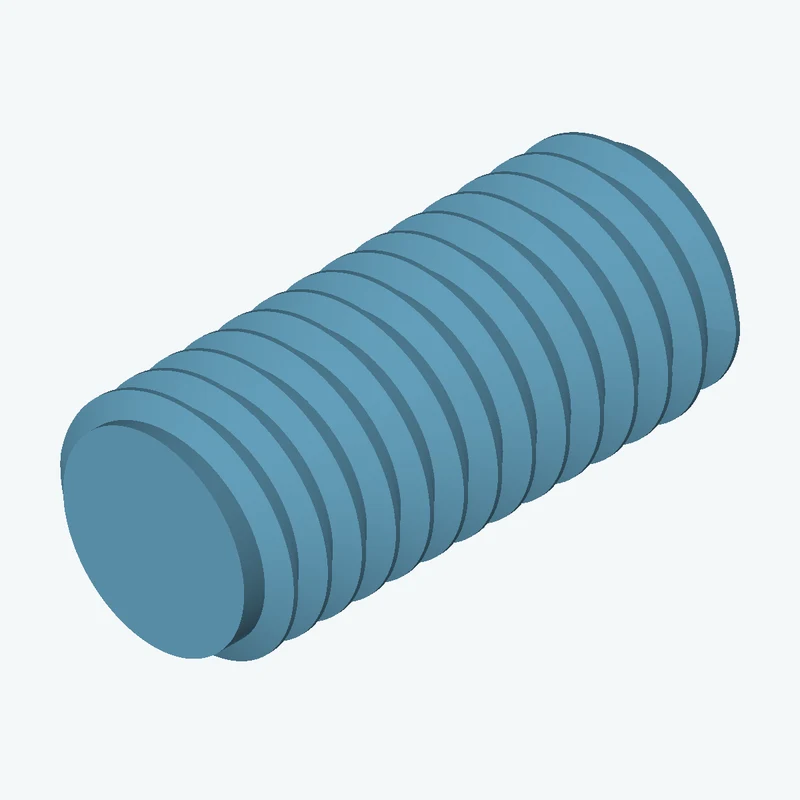 M8x1.25 external thread, 18.1 mm long — 1323