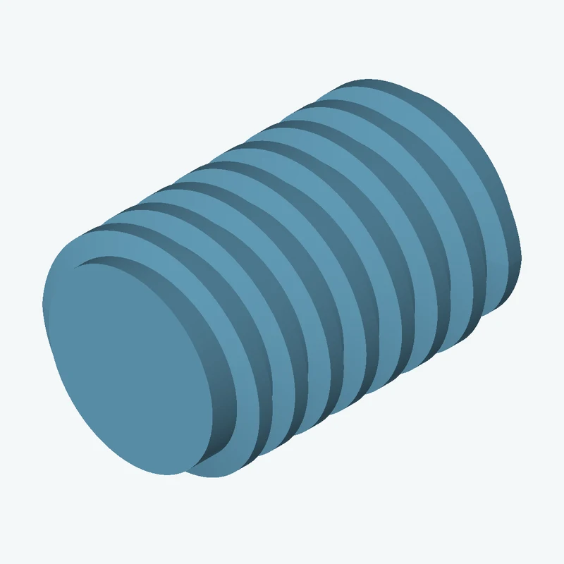 Tr 28x5 external thread, 42.5 mm long — 2491