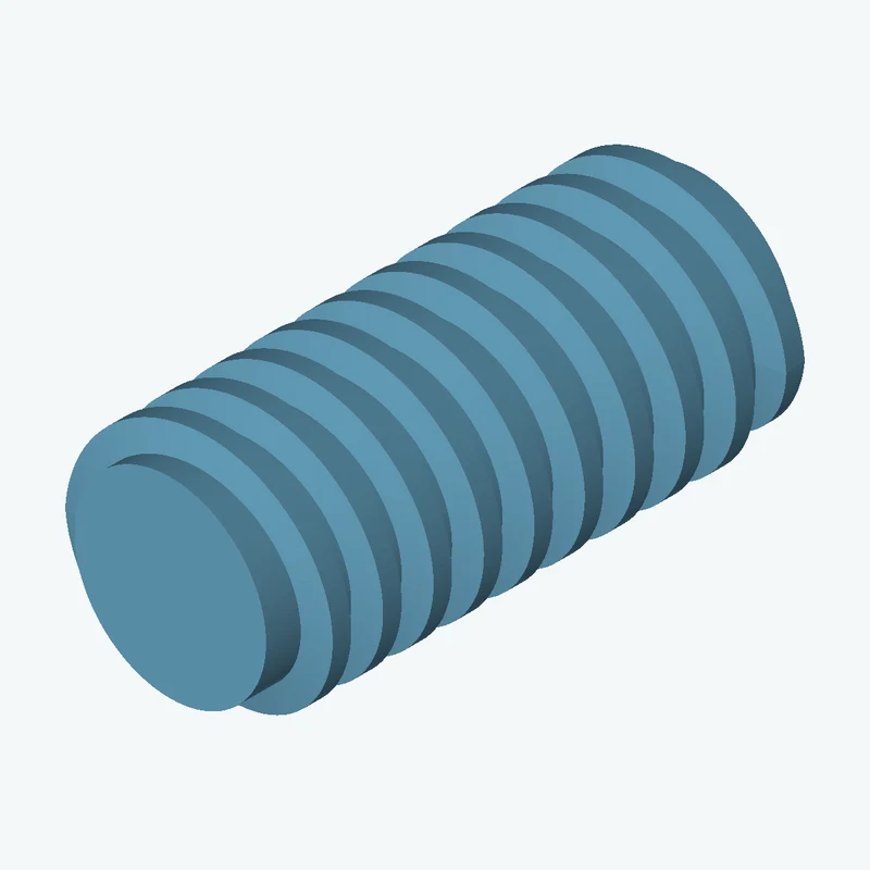 Tr 24x5 external thread, 52.5 mm long — 3074