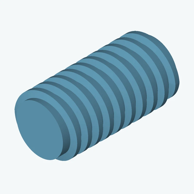ACME 7/8 external thread, 44.4 mm long — 3802