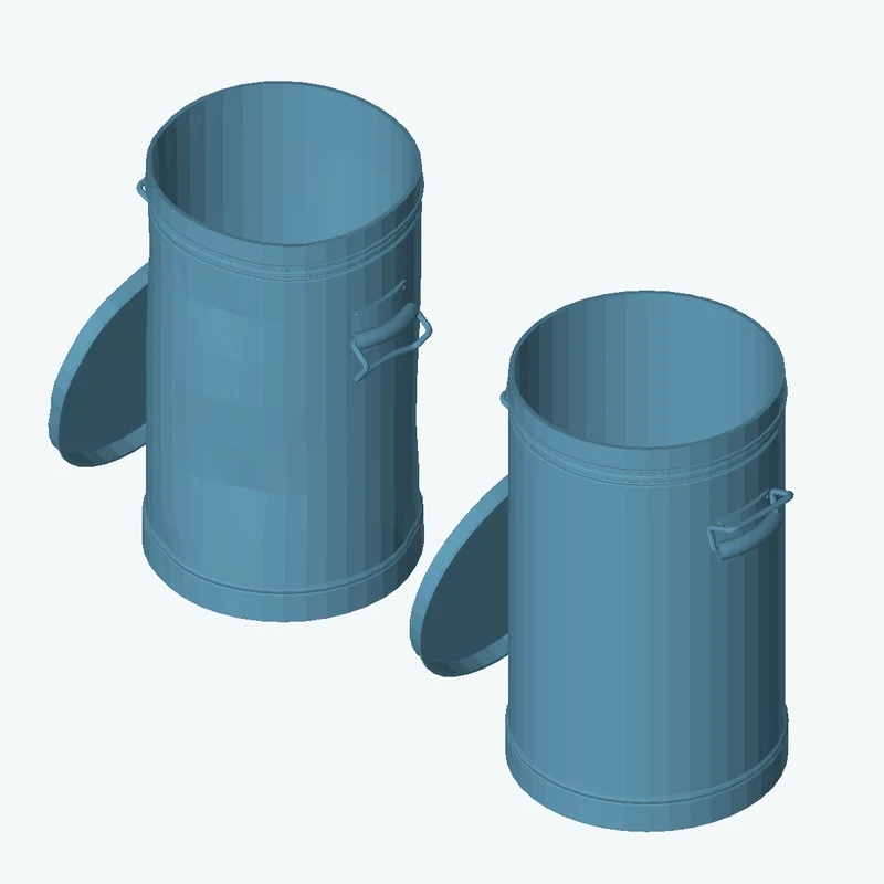 Metal Trash Can