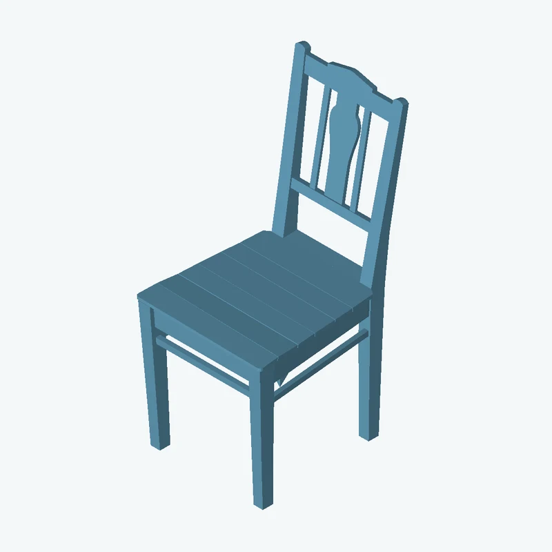 Painted Wooden Chair 01