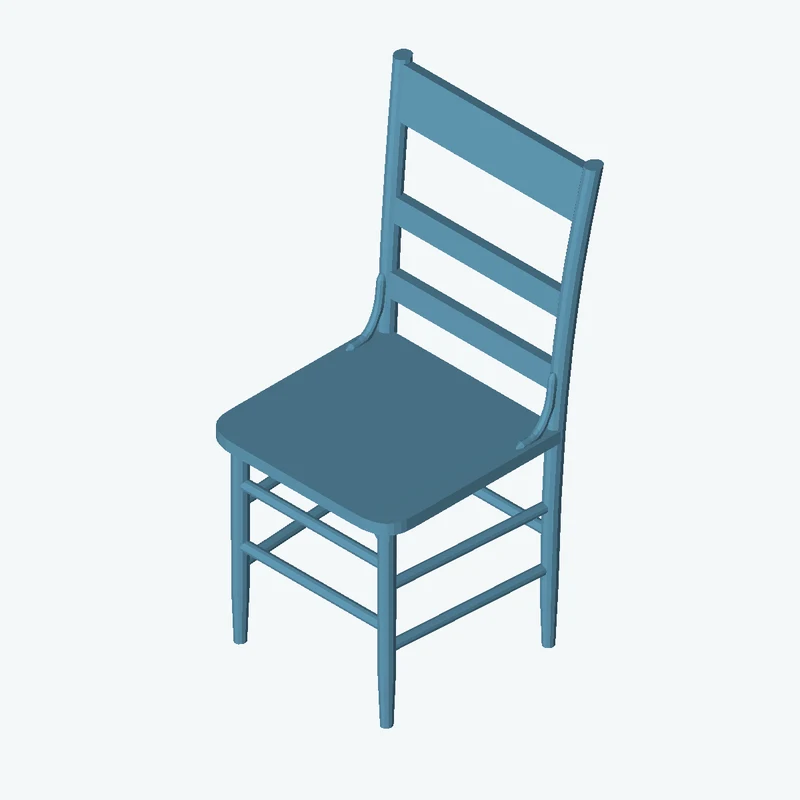 Painted Wooden Chair 02