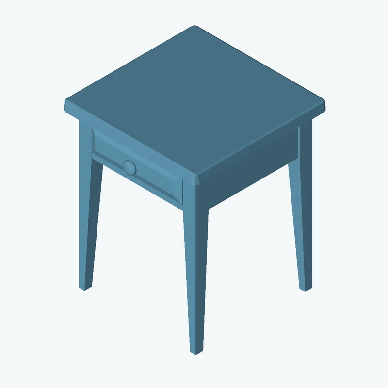 Painted Wooden Nightstand