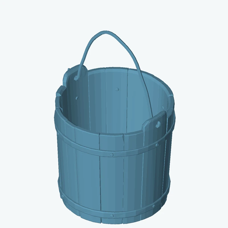Wooden Bucket 01