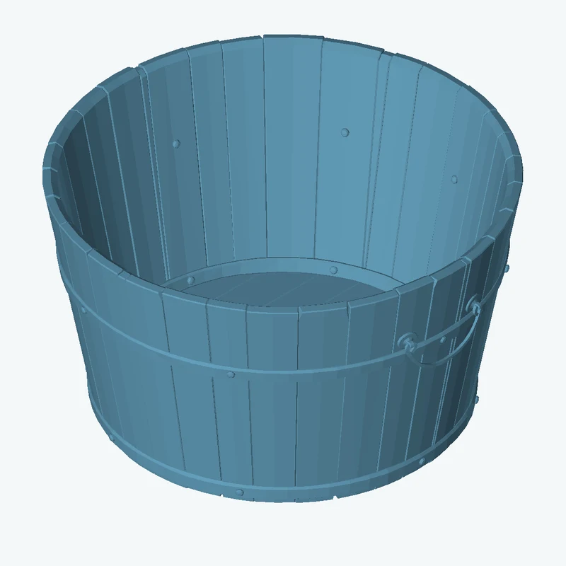 Wooden Bucket 02