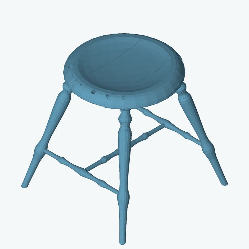 Wooden Stool 01